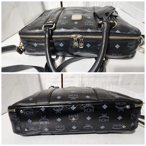 Authentic MCM Visetos Briefcase/Laptop Bag Black - Picture 9 of 15